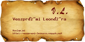 Veszprémi Leonóra névjegykártya